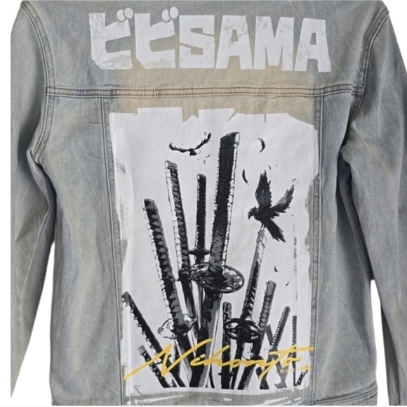 Bibisama "Hagane" Anime Inspired Streetwear Unisex Demin Jacket Size 1 - Picture 11 of 16